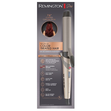 Remington Pro 1 Clipped Curling Iron with Color Care Technology - 1.0 ea