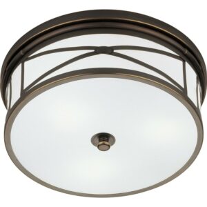 Robert Abbey Chase Flush Chase 15" Flush Mount Drum Ceiling Fixture Deep Patina Bronze Indoor Lighting Ceiling Fixtures Flush Mount