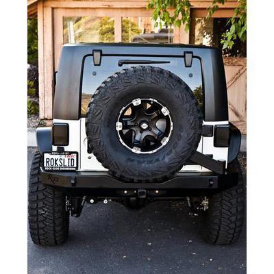 Rock-Slide Engineering Rigid Rear Bumper without Tire Carrier (Black) - RB-F-101-JK