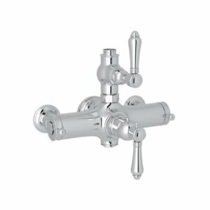 Rohl A4917LM Country Bath Exposed Thermostatic Shower Valve Trim (Trim Only) with Metal Lever Handles Polished Chrome Showers Valve Trim Only