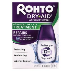 Rohto Dry-Aid Lubricating Eye Drops - 0.34 fl oz