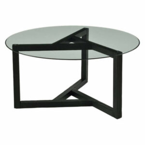 Round Glass Coffee Cocktail Table Sofa Table for Living Room