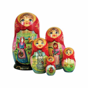 Russian 5 Piece Easter Story Nested Doll Set