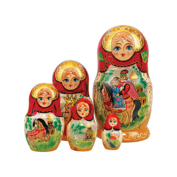 Russian 5 Piece Ivan Tzarevich Nested Doll Set