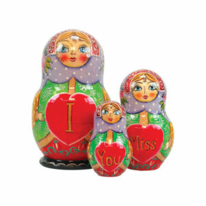 Russian 5 Piece Miss You Nested Doll Set
