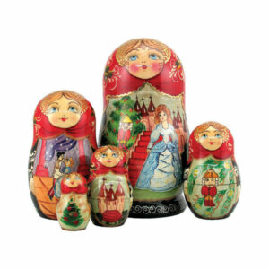 Russian 5 Piece Nutcracker Nested Doll Set