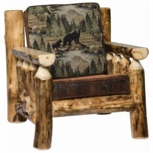 Rustic Aspen Log Living Room Chair