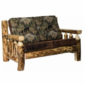 Rustic Aspen Log Living Room Love Seat