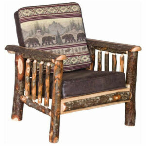 Rustic Hickory Living Room Chair, Horse