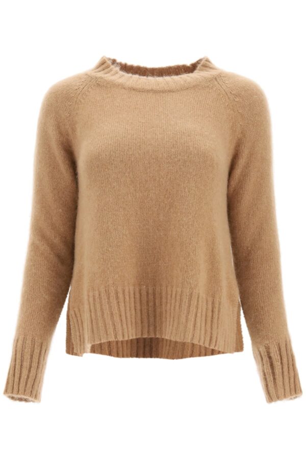 'S MAX MARA CAIO CASHMERE AND MOHAIR SWEATER S Beige, Brown Cashmere