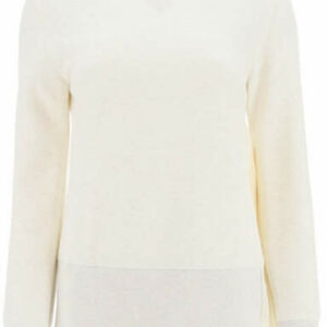 SACAI PLEATED SWEATSHIRT ' 1 Beige, Grey Cotton