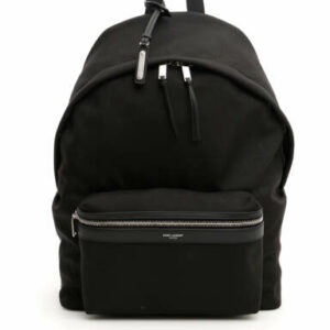 SAINT LAURENT CITY BACKPACK OS Black Leather, Technical