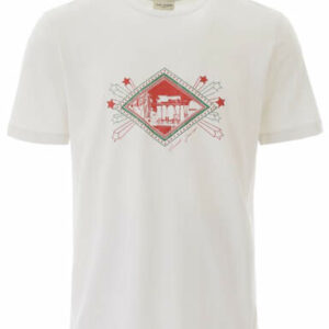 SAINT LAURENT JARDIN MAJORELLE T-SHIRT S White Cotton