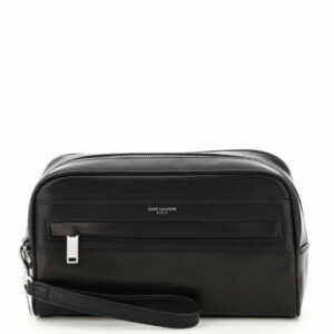 SAINT LAURENT POUCH ROOM IN LEATHER OS Black Leather