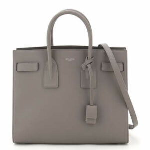 SAINT LAURENT SMALL SAC DE JOUR BAG OS Grey Leather