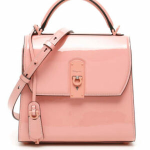 SALVATORE FERRAGAMO BOXY BAG OS Pink Leather