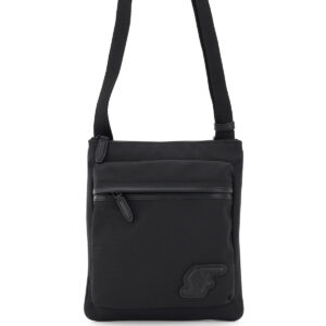 SALVATORE FERRAGAMO ECONYL SF BAG OS Black Leather, Technical