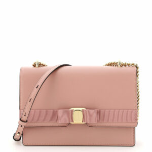 SALVATORE FERRAGAMO VARA NEW SHOULDER BAG OS Pink Leather