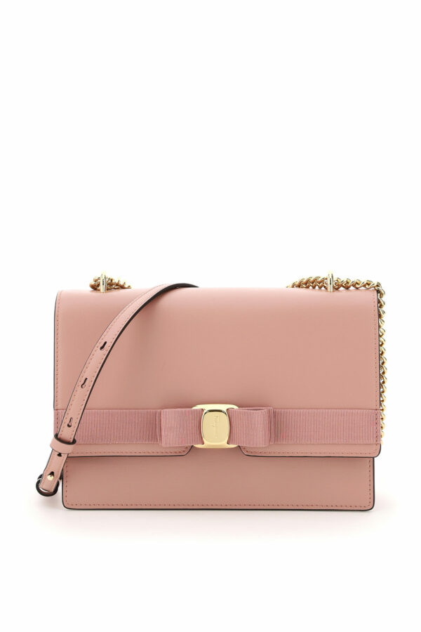 SALVATORE FERRAGAMO VARA NEW SHOULDER BAG OS Pink Leather