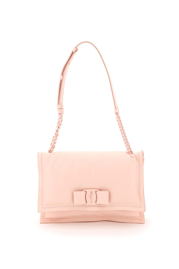 SALVATORE FERRAGAMO VIVA BOW PADDED BAG OS Pink Leather