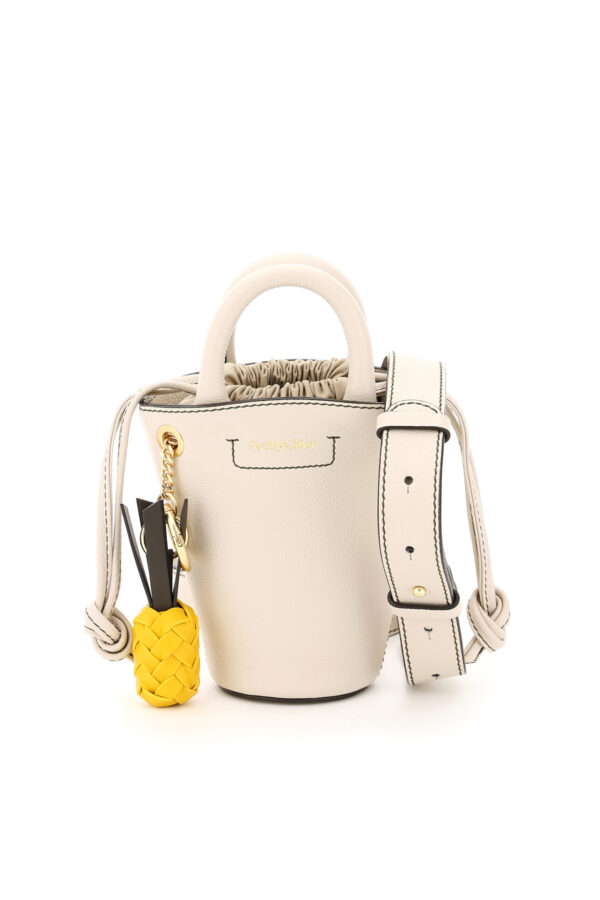 SEE BY CHLOE CECILYA MINI TOTE BAG OS White, Beige, Yellow Leather