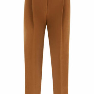 SEE BY CHLOE CROP TROUSERS WITH PLEATS 40 Brown