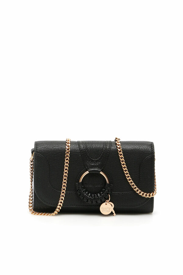 SEE BY CHLOE HANA LONG WALLET CHAIN MINI BAG OS Black Leather