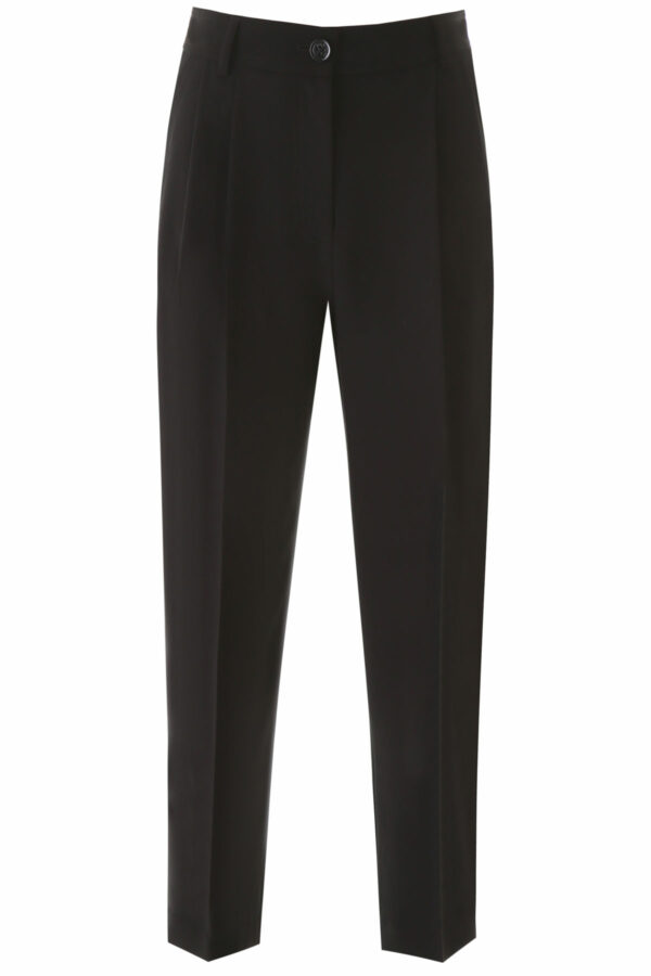 SEE BY CHLOE HIGH WAIST CREPE TROUSERS 34 Black