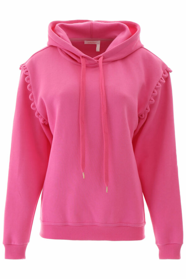 SEE BY CHLOE HOODIE WITH GUIPURE M Cotton