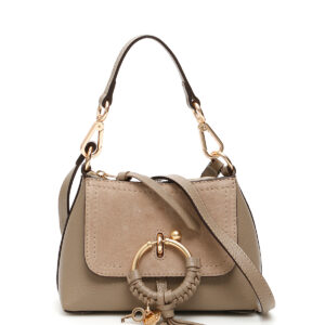 SEE BY CHLOE JOAN SHOULDER MINI BAG OS Grey, Beige Leather