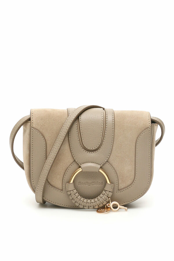 SEE BY CHLOE MINI HANA SHOULDER BAG OS Grey, Beige Leather