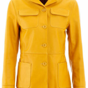 SIES MARJAN RAQUEL LEATHER JACKET 2 Yellow Leather