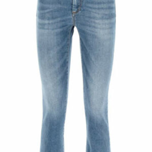 SPORTMAX FLARED DENIM JEANS 25 Blue Cotton, Denim