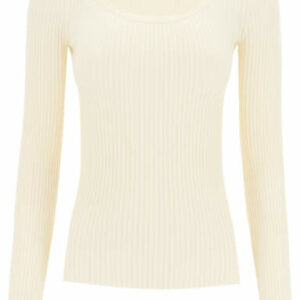 SPORTMAX RIBBED SWEATER XS White