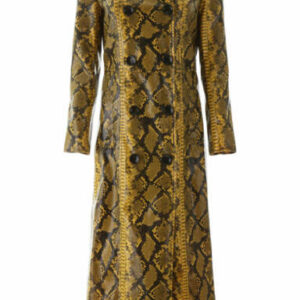 STAND PYTHON PRINT SASHA OVERCOAT 38 Yellow, Black