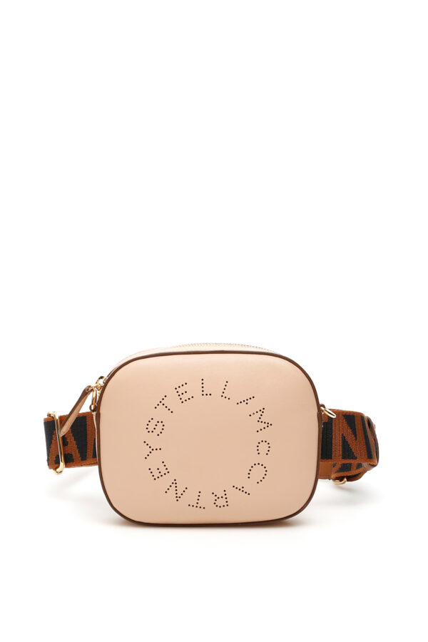 STELLA McCARTNEY BELTBAG WITH PERFORATED LOGO OS Pink, Black, Brown Faux leather