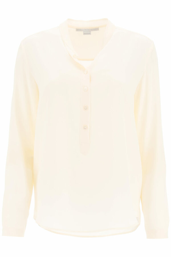 STELLA McCARTNEY EVA SILK SHIRT 38 Beige Silk