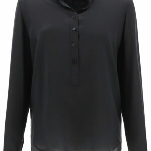 STELLA McCARTNEY EVA SILK SHIRT 38 Black Silk