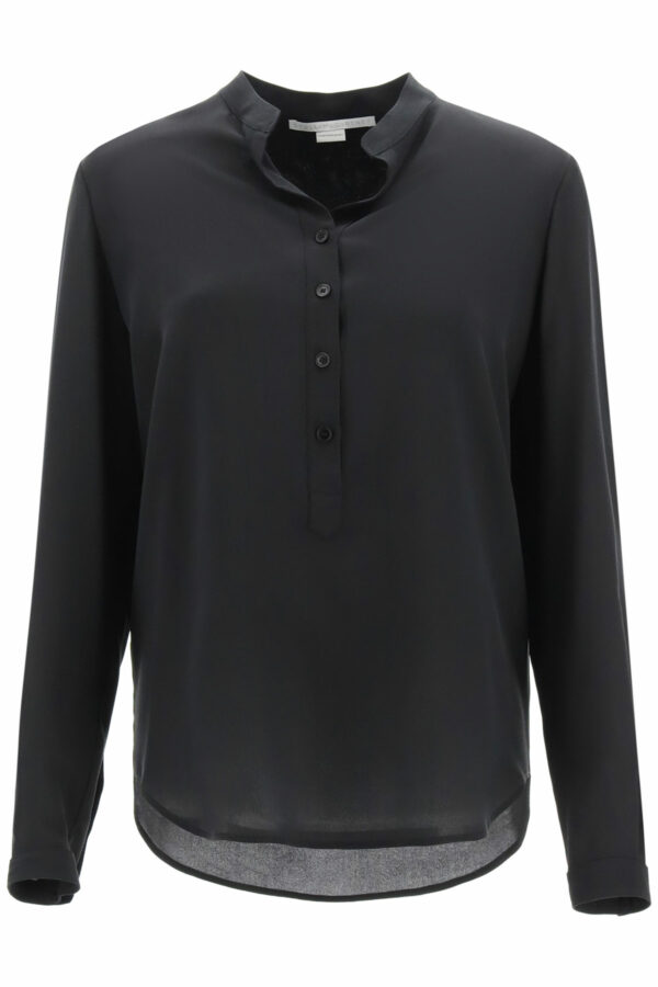 STELLA McCARTNEY EVA SILK SHIRT 38 Black Silk