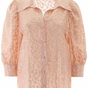 STELLA McCARTNEY FIL COUPE' SHIRT 38 Pink, Gold Silk