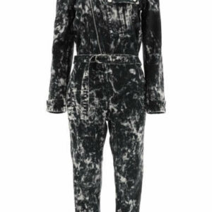 STELLA McCARTNEY HOLLY DENIM JUMPSUIT 40 Black, Grey Cotton, Denim