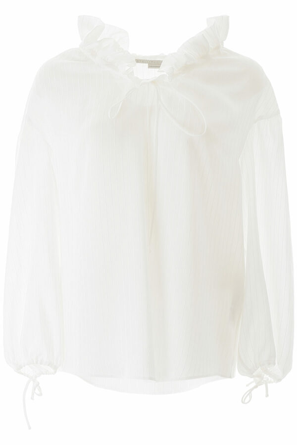 STELLA McCARTNEY PINSTRIPE BLOUSE 36 White