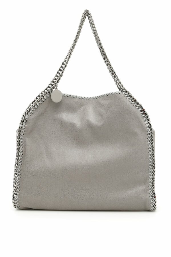 STELLA McCARTNEY SMALL FALABELLA TOTE BAG OS Grey Faux leather