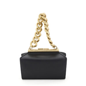 STELLA McCARTNEY STRUCTURED SMALL BAG MACRO CHAIN OS Black Faux leather