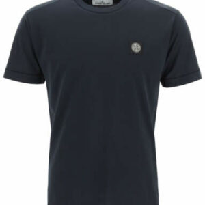 STONE ISLAND T-SHIRT LOGO PATCH S Blue Cotton