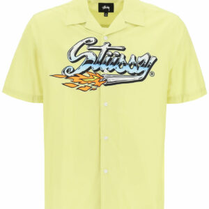 STUSSY STUSSY CRUISING SHIRT S Yellow, Light blue, Orange Cotton