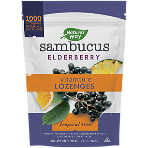 Sambucus Elderberry Vitamin C Lozenges - Tropical (24 Lozenges)