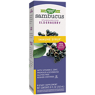 Sambucus Immune Syrup with Elderberry, Echinacea, Zinc & Vitamin C (8 Fluid Ounces)