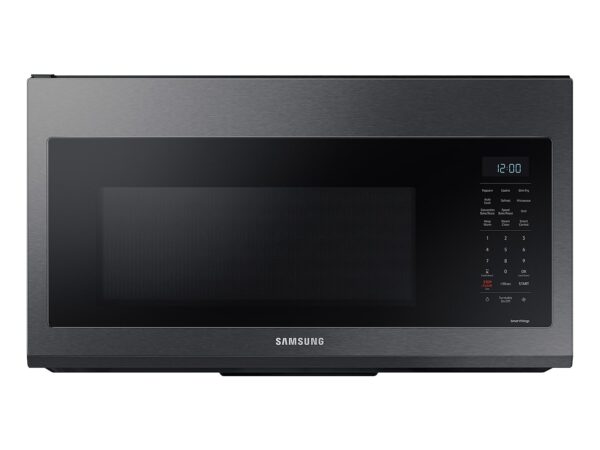 Samsung 1.7 cu ft. Smart Over-the-Range Microwave with Convection & Slim Fry in Black Stainless Steel(MC17T8000CG/AA)