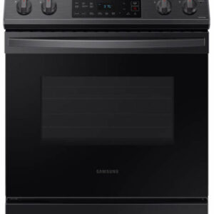 Samsung 6.3 Cu. Ft. Fingerprint Resistant Black Stainless Steel Front Control Slide-In Electric Range